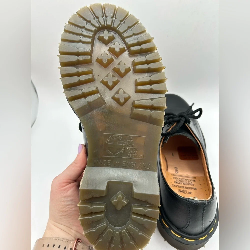 NEW VTG RARE 90s DR MARTENS 1925 3 EYE OXFORD BOOT MADE IN ENGLISH SZ 6 SHOE - Picture 6 of 15
